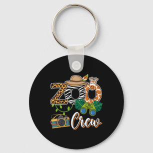 Zoo Giraffe Crew Safari Animal Zoo Keeper Kids Fie Keychain