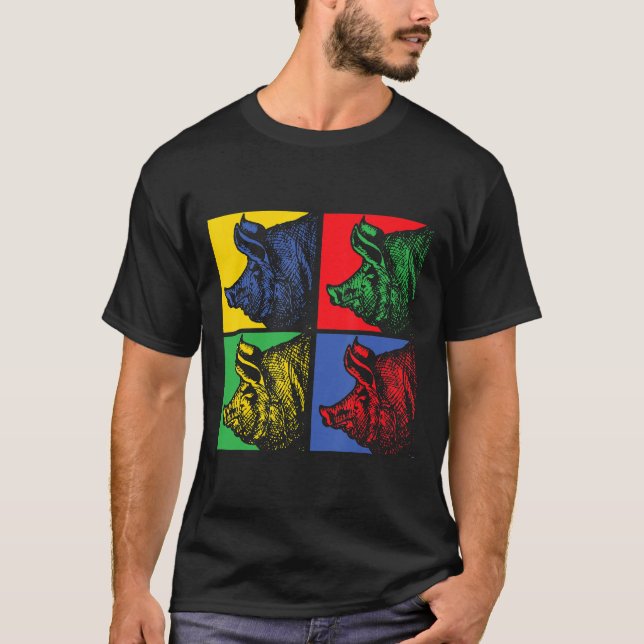 Zoo Keeper Farmer Gift Farm Animals Pig T-Shirt (Front)