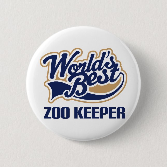 Zoo Keeper Gift 2 Inch Round Button (Front)
