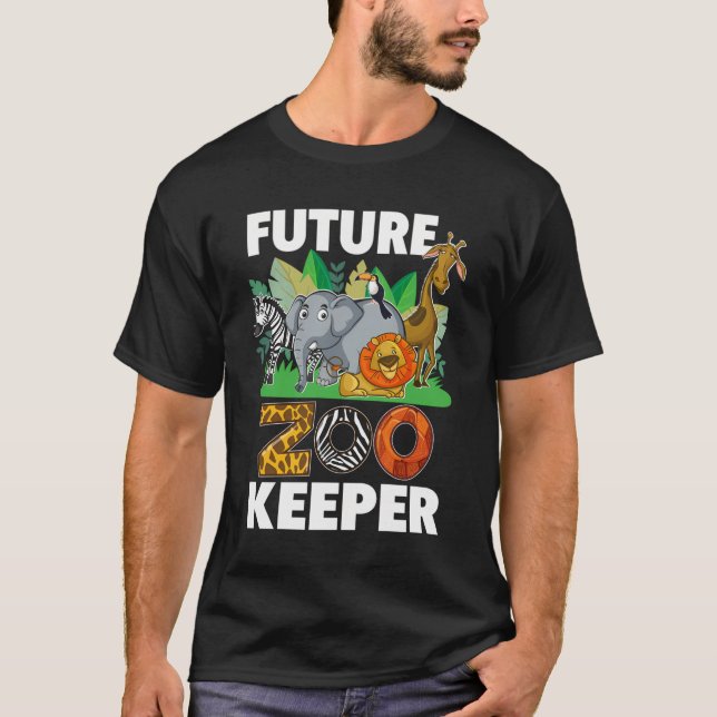 Zoo Keeper Zoo Animals Future Zoo Keeper African A T-Shirt (Front)