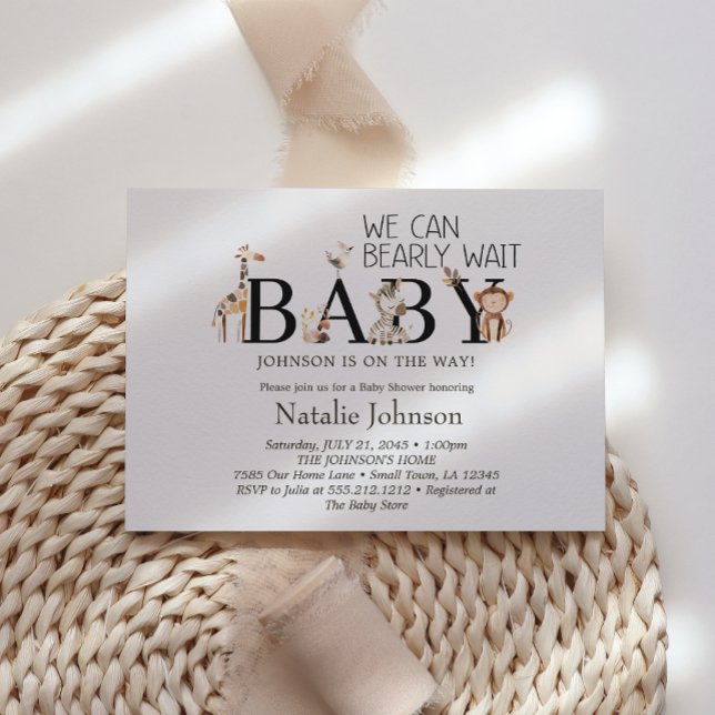 Zoo Nursery Animals Baby Shower Invitation (Creator Uploaded)
