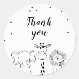Zoo Party Favour Tags Safari Thank you Jungle