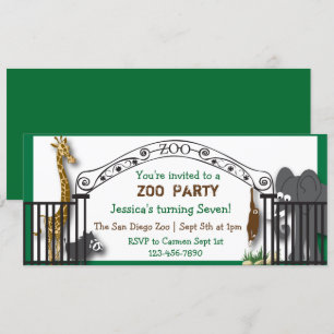 Zoo Party Invitation