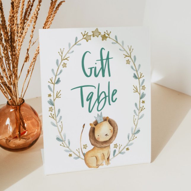 Zoo Safari Animal Lion Baby shower Cadeau Panneau (Créateur téléchargé)