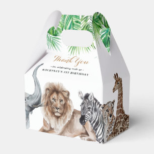Zoo Safari Animals Thank You Favor Box