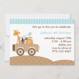 Zoo Safari Invitation