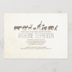 Zoo Safari Invitation de douche nuptiale