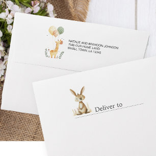 Zoo Safari Nursery Animals Envelope