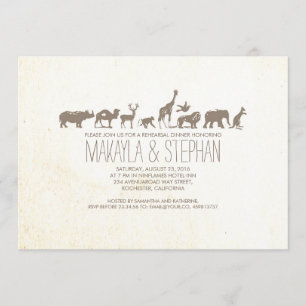 Zoo Safari Répétition Dîner Invitation