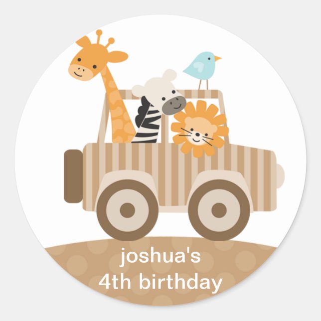 Zoo Safari Stickers (Front)