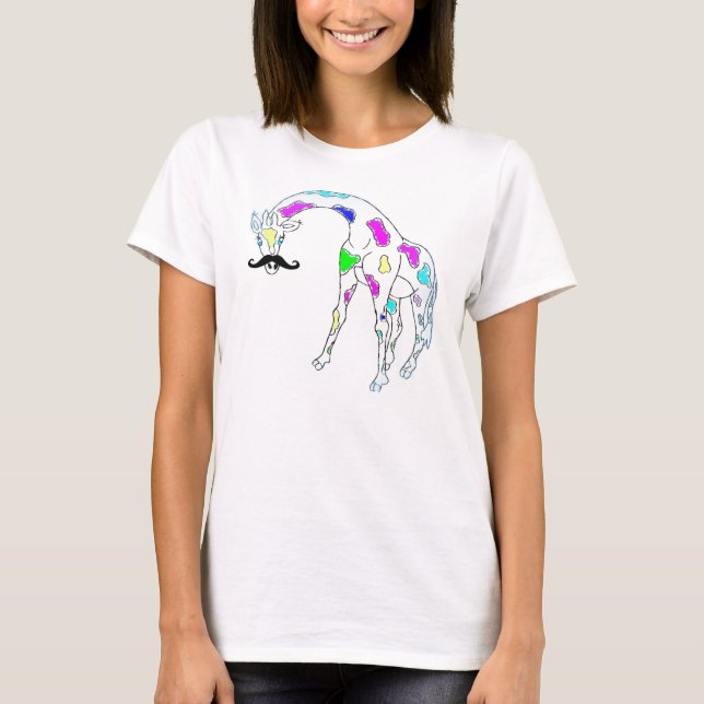 Zoo Stache - le T-shirt de girafe (Devant)