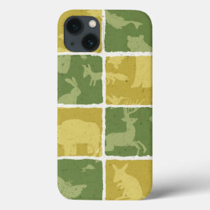 zoo themed pattern iPhone 13 case