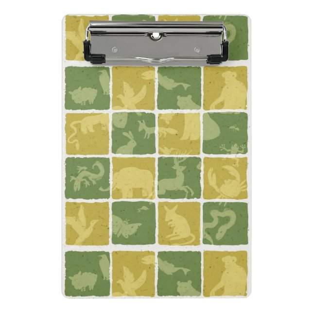 zoo themed pattern mini clipboard (Front)