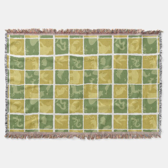 zoo themed pattern throw blanket (Front)