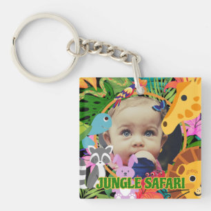 Zoo Wild Animal Jungle Safari Kids birthday Keychain