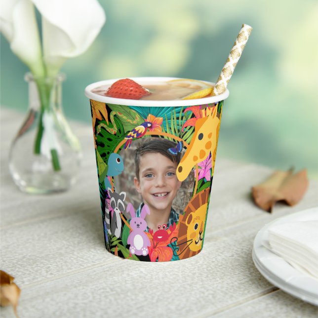Zoo Wild Animal Jungle Safari Kids Birthday  Paper Cups (Insitu)