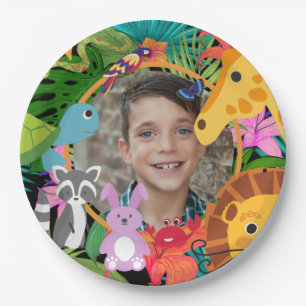 Zoo Wild Animal Jungle Safari Kids Birthday  Paper Plate
