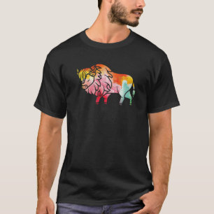Zoo Wildlife Animal Zookeeper Buffalo Bison Color T-Shirt