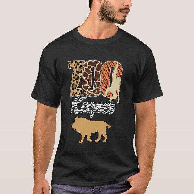 Zookeeper African Animal Zebra Leopard Print Savan T-Shirt (Front)