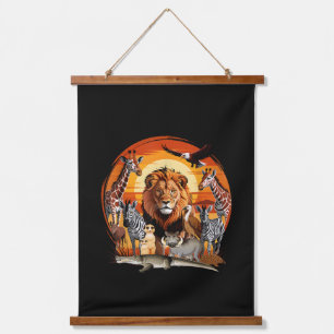 Zookeeper African Animals Design Cute Zoo Art Hanging Tapestry