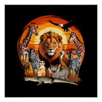 Zookeeper African Animals Design Cute Zoo Art
