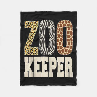 Zookeeper Animals Zoo Wildlife Lover Safari Savann Fleece Blanket