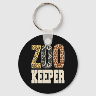 Zookeeper Animals Zoo Wildlife Lover Safari Savann Keychain