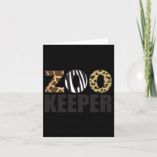 Zookeeper Animals Zoo Wildlife Safari Halloween Co Card