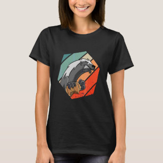 Zookeeper Beehives Retro Hexa Zookeeper Honey Badg T-Shirt