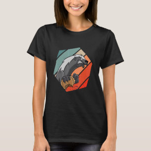 Zookeeper Beehives Retro Hexa Zookeeper Honey Badg T-Shirt