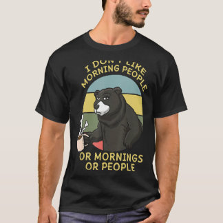 Zookeeper Coffee Drinker Caffeine Wildlife Bear T-Shirt