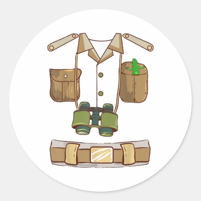 Zookeeper Costume DIY Classic Round Sticker (Front)