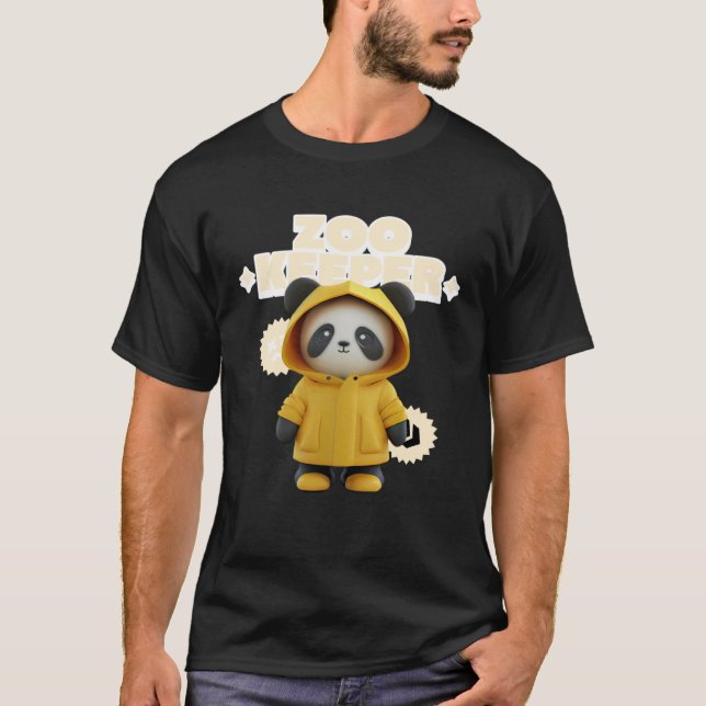 Zookeeper Costume Panda African Animals Woman Men  T-Shirt (Front)