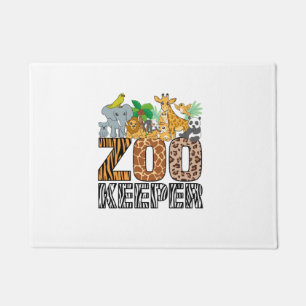 Zookeeper Costume Zebra Wild Print African Animal Doormat