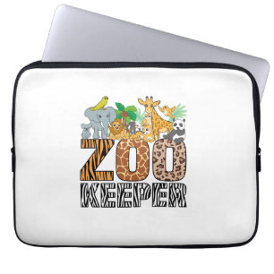 Zookeeper Costume Zebra Wild Print African Animal Laptop Sleeve