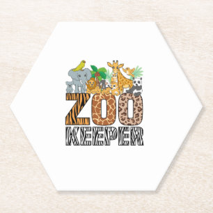 Zookeeper Costume Zebra Wild Print African Animal Paper Coaster