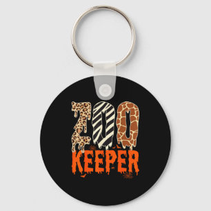 Zookeeper Funny Halloween Costume Zoo Keeper Anima Keychain