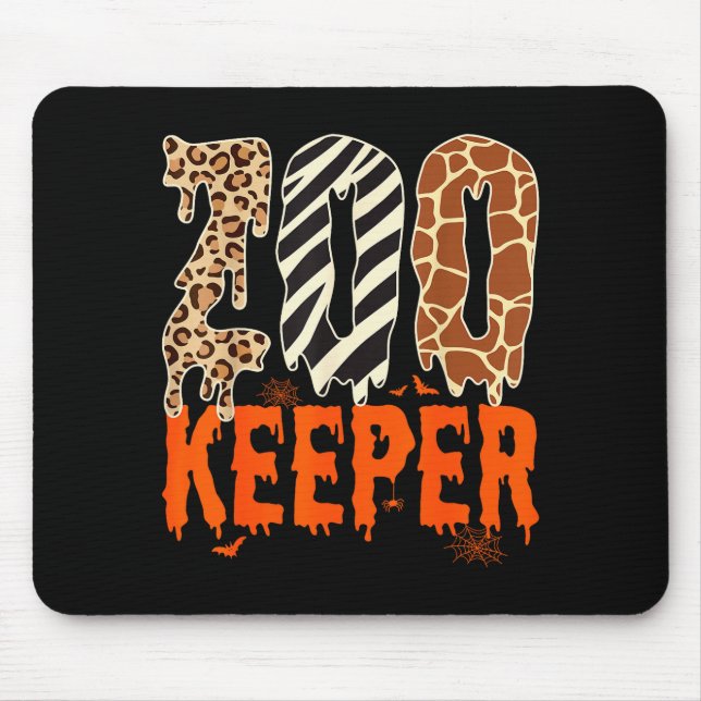 Zookeeper Funny Halloween Costume Zoo Keeper Anima Mouse Pad (Front)