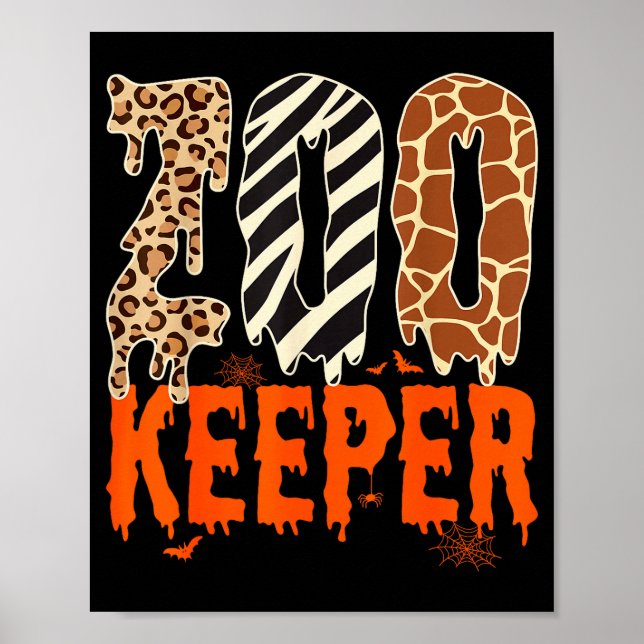 Zookeeper Funny Halloween Costume Zoo Keeper Anima Poster (Front)