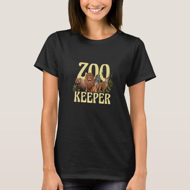Zookeeper Safari Animal Keeper Zoology Zookeeping T-Shirt (Front)