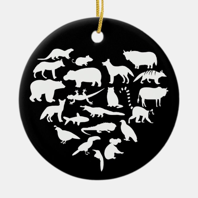 Zookeeper Safari Ceramic Ornament (Front)