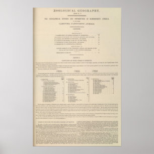 Zoological Geography Carnivora Poster
