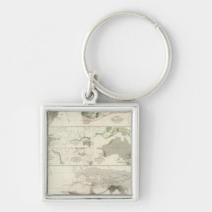 Zoological geography keychain