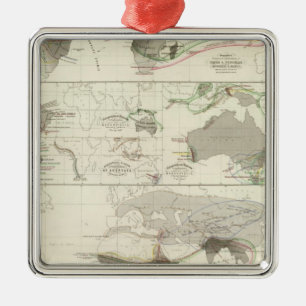 Zoological geography metal ornament