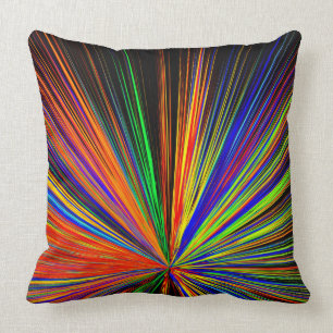 Zoom Colour Boom Rainbow Multicolor Throw Pillow