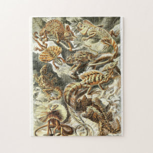 Zoom Croquis Vintage Lizards Jigsaw Puzzle