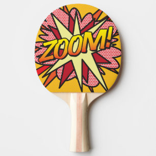 ZOOM Funny Comic Book Smack Talk Cool Modern Ping Pong Paddle