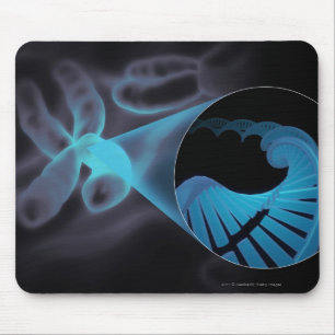 Zoom in of a DNA strand in a chromosome Mouse Pad