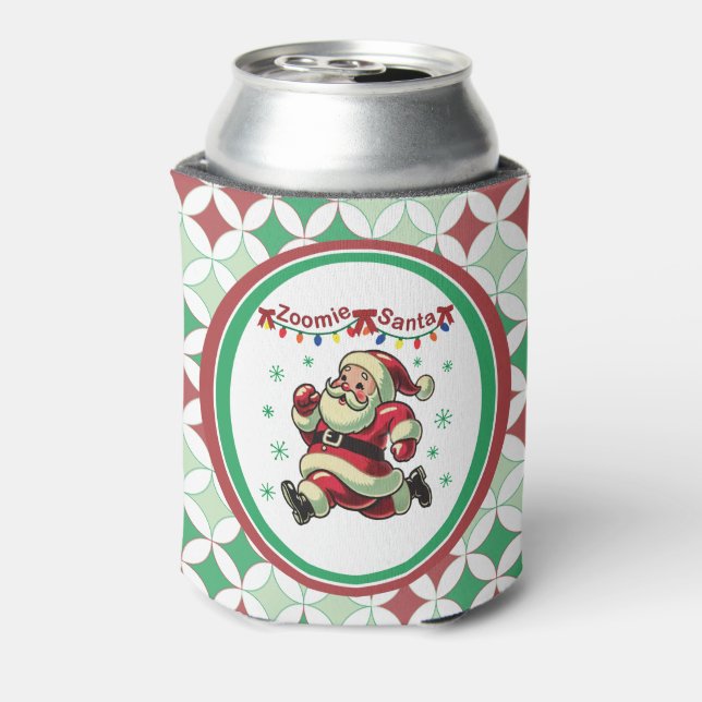 Zoomie Santa Christmas Can Cooler (Can Back)