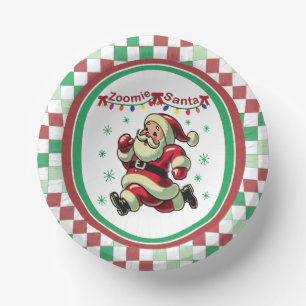 Zoomie Santa Christmas Paper Plate